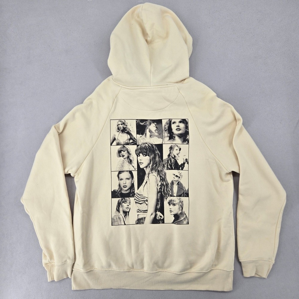 Taylor Swift Oversized LARGE Beige The Eras Tour‎ Hoodie Concert Merch Pullover